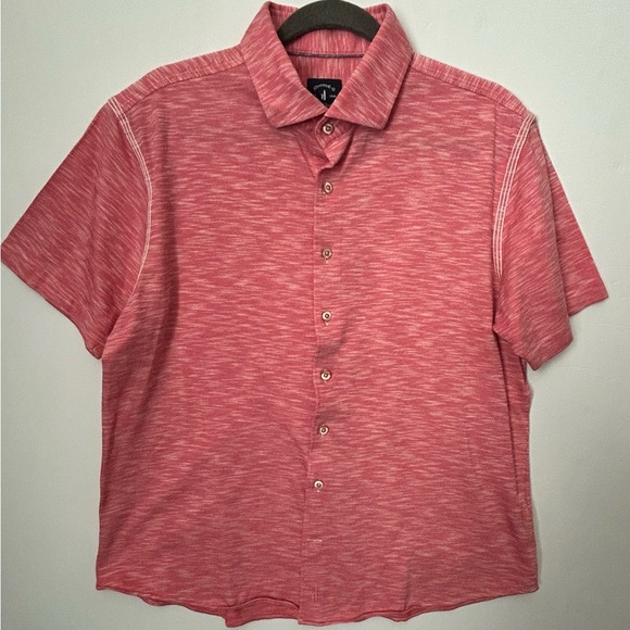 johnnie-O Top Shelf Casual Coral & Teal Button Down Shirts Boys Large Set of 2 - Picture 3 of 11